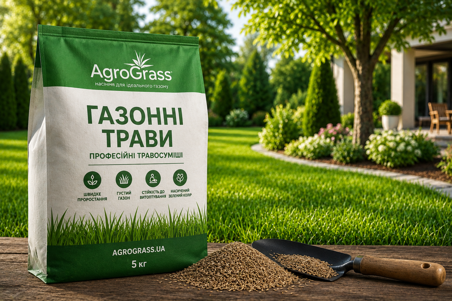 Як обрати газонні трави для красивого та довговічного газону